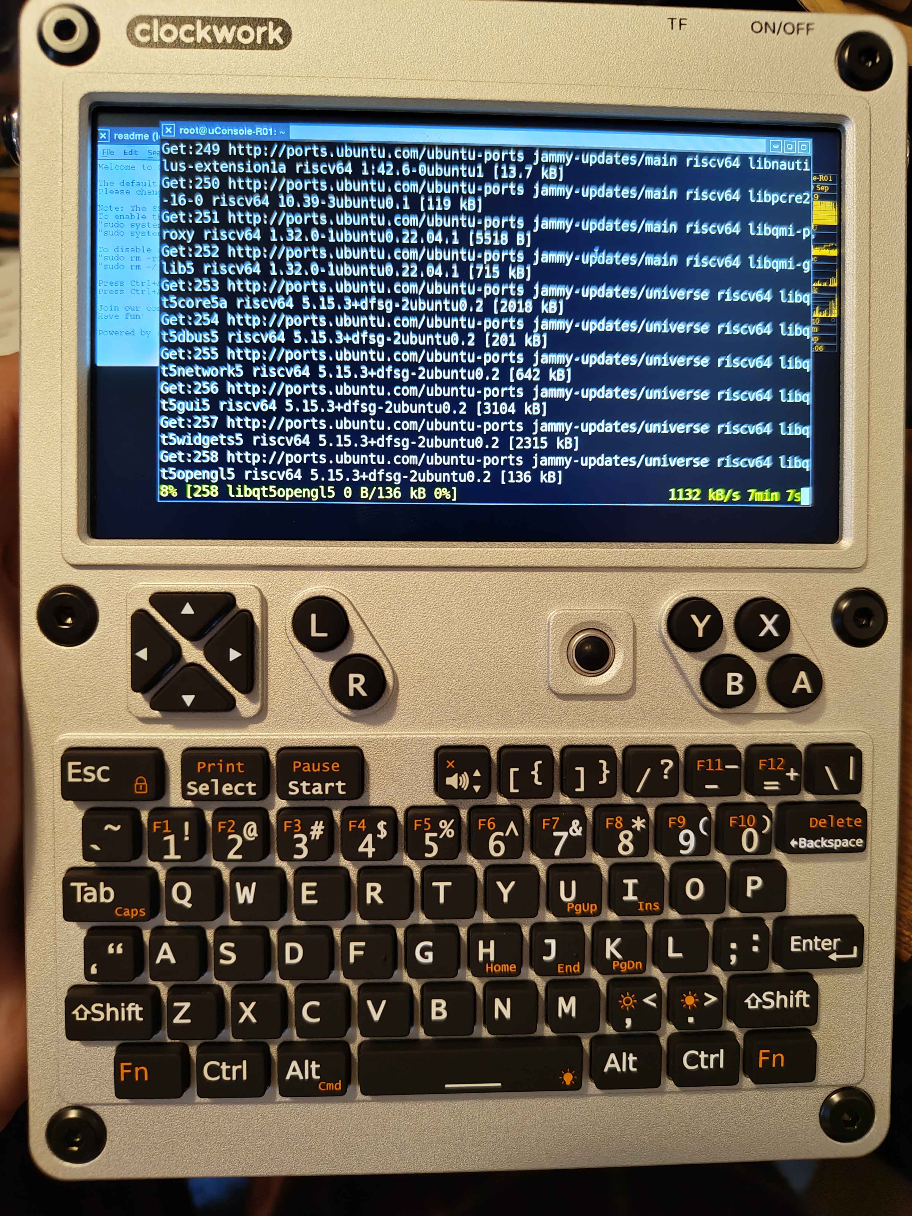 uconsole running linux